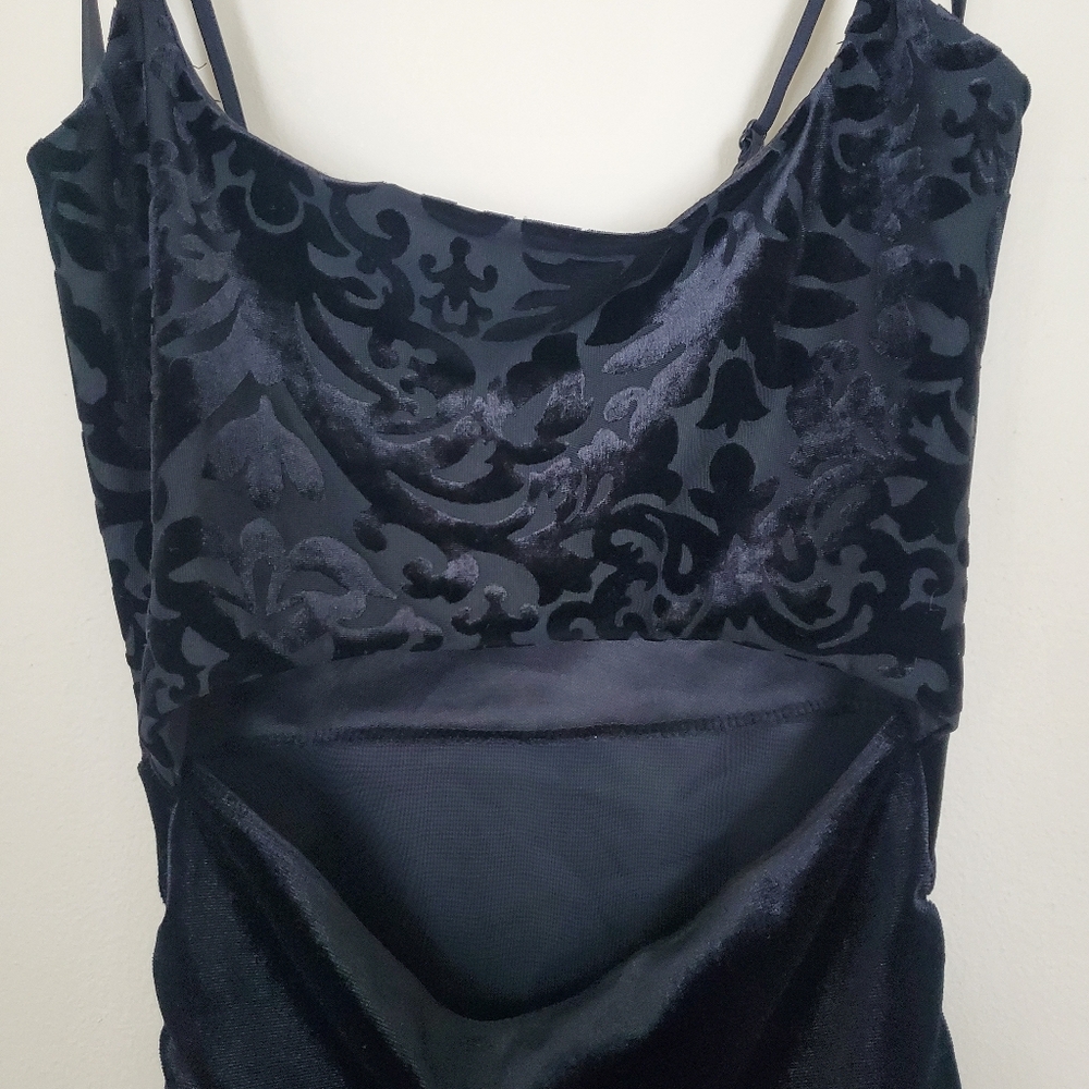 Windsor Velvety Black Cutout Bodycon Dress